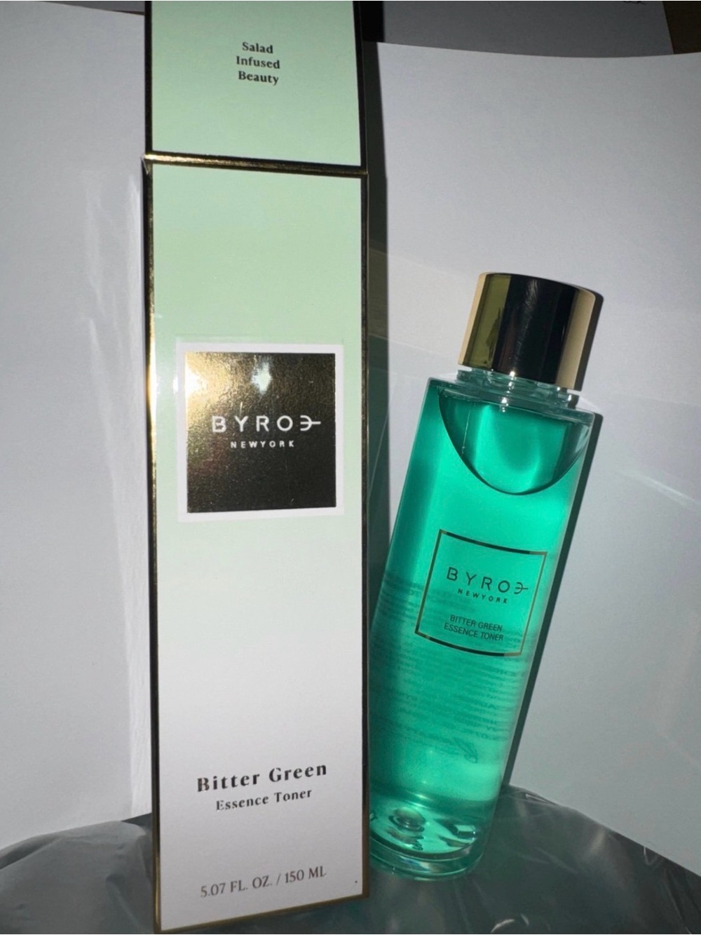 Byroe Bitter Green Essence Toner - Aqua Blue green Bottle